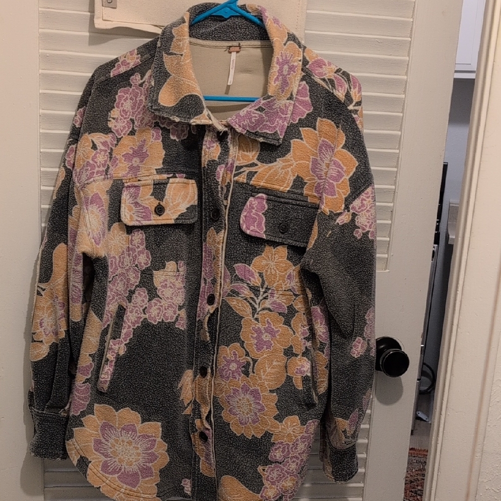 Free People Floral Shacket - Floral Design